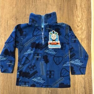 Vintage 2000s Y2K Thomas The Tank Engine Toddler Fleece Sweatshirt Clothes 2T